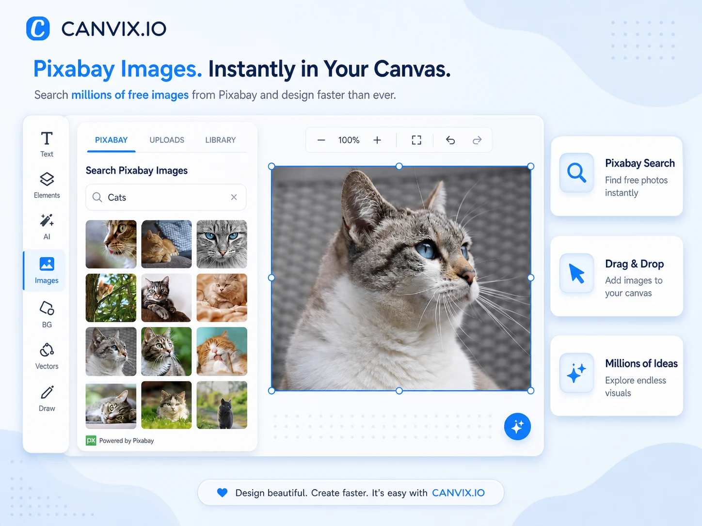 Canvix Pixabay image search